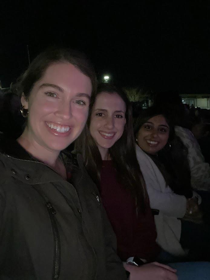 nighttime group picture of three pediatric residents